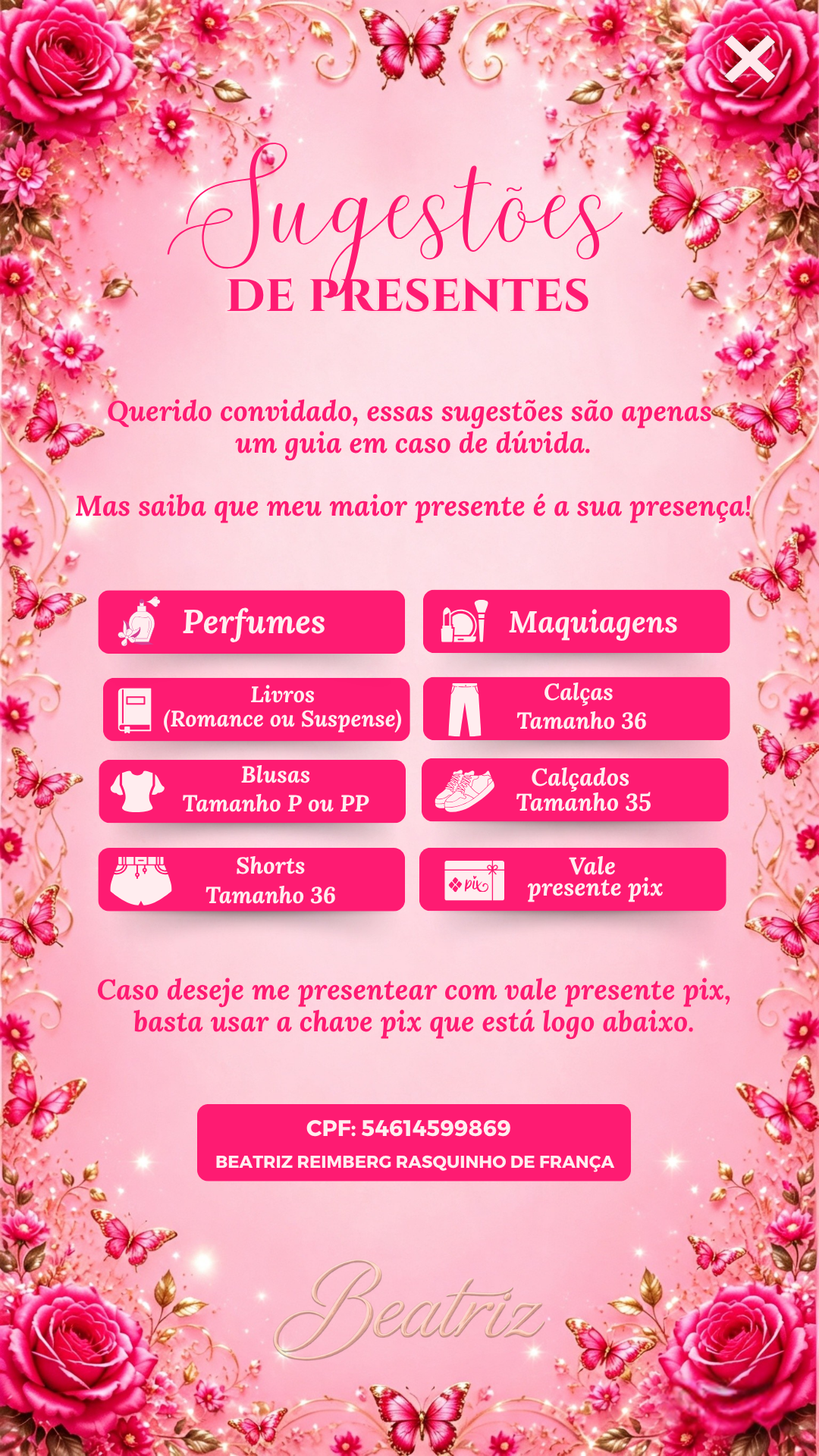 Sugestão de presente
